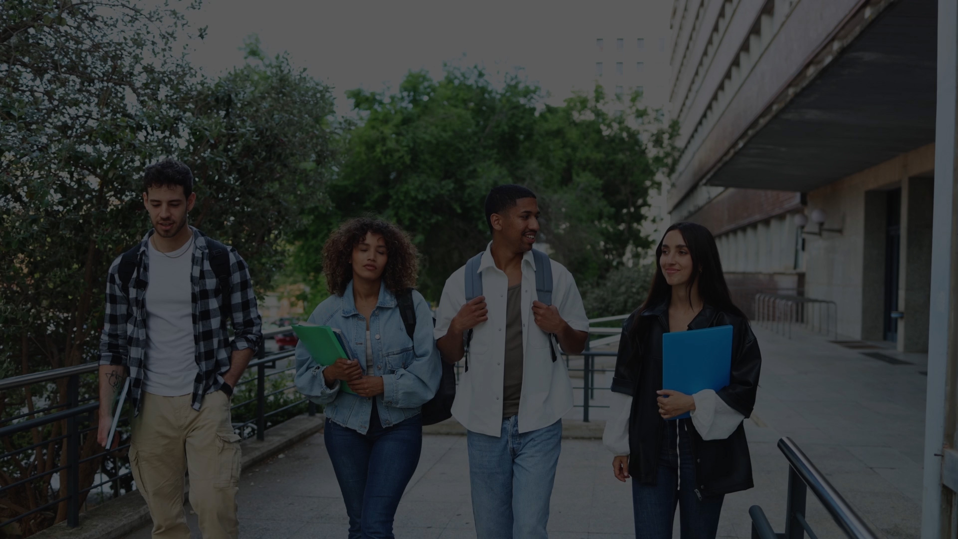 Students on campus.