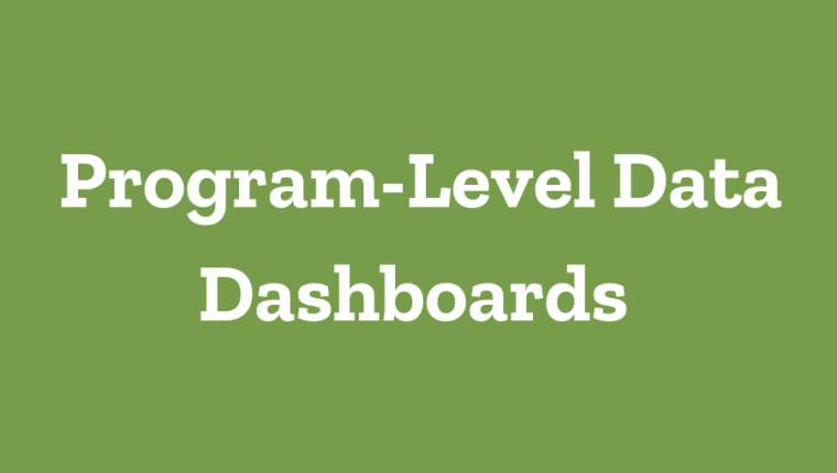Program-Level Data Dashboards