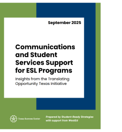 Communications and Student Services Support for ESL Programs