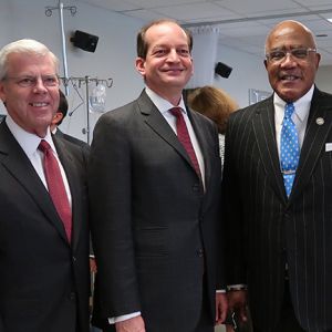 Photo of Joe May, Alexander Acosta, and Walter Bumphus